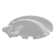 Dish 6 x 6 Inverted - No Studs with Handle, Trans-Clear