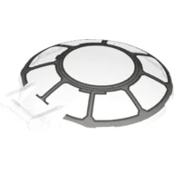 Dish 6 x 6 Inverted - No Studs with Handle with SW Millennium Falcon Cannon Window Print, Trans-Clear