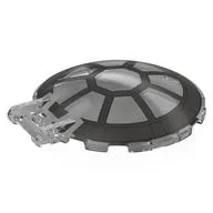 Dish 6 x 6 Inverted - No Studs with Handle with SW 8 Spoke Radial Cockpit Print, Trans-Clear