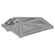 Windscreen 8 x 4 x 2 with Handle and 2 Studs with Light Bluish Gray Cockpit Print, Trans-Clear