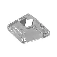 Brick Sloped 45° 1 x 1 x 2/3 Quadruple Convex [Pyramid], Trans-Clear