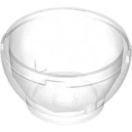 Pod, Round, Faceted 4 x 4 x 1 2/3 (Dragon Egg Bottom), Trans-Clear