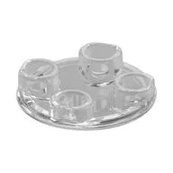 Plate Round 2 x 2 with Rounded Bottom [Boat Stud], Trans-Clear