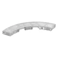Tile 4 x 4 Curved, Macaroni, Trans-Clear