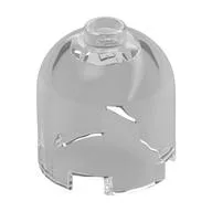 Brick Round 2 x 2 x 1 2/3 Dome Top, Hollow Stud, Trans-Clear
