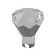 Rock 1 x 1 Jewel / Gem 24 Facet, Trans-Clear