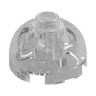 Brick Round 2 x 2 Dome Top, Hollow Stud, Trans-Clear