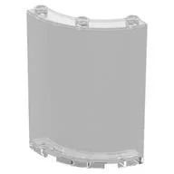 Panel 4 x 4 x 6 Quarter Cylinder, Trans-Clear