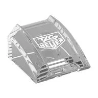 Brick Curved 2 x 2 with Lip, No Studs with TAG Heuer Logo Print, Trans-Clear