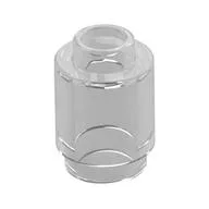 Brick Round 1 x 1 Open Stud, Trans-Clear