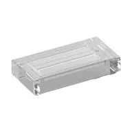 Tile 1 x 2 with Groove, Trans-Clear