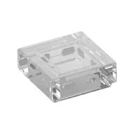 Tile 1 x 1 with Groove, Trans-Clear