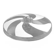 Dish 4 x 4 Inverted [Radar] with White Swirls Print, Trans-Clear