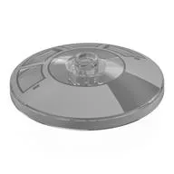 Dish 4 x 4 Inverted [Radar] with Light Bluish Grey Cockpit Print, Trans-Clear
