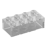 Brick 2 x 4 without Cross Supports [Modern], Trans-Clear