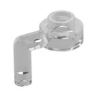 Plate Special Round 1 x 1 with Vertical Bar, Trans-Clear