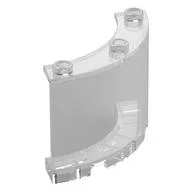 Panel 4 x 4 x 3 Quarter Cylinder, Trans-Clear