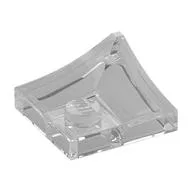 Plate Special 2 x 2 with Double Inverted Curve, 1 Stud, Trans-Clear