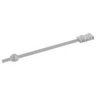 Bar 1 x 12 with 1 x 2 Plate End with Solid Studs and 1 x 1 Round Plate End, Trans-Clear