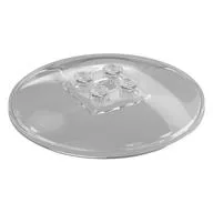 Dish 6 x 6 Inverted (Radar) with Solid Studs, Trans-Clear