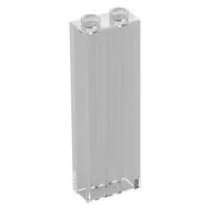 Brick 1 x 2 x 5 without Side Supports, Trans-Clear