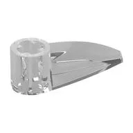 Technic Tooth 1 x 3 with Axle Hole [Hollow Underside], Trans-Clear
