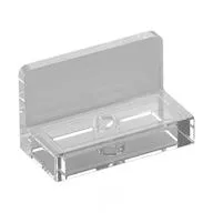Panel 1 x 2 x 1 [Rounded Corners], Trans-Clear