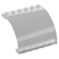 Panel 6 x 5 x 3 1/3 Curved Top, Trans-Clear