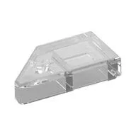 Tile 1 x 2 with Stud Notch Right, Trans-Clear