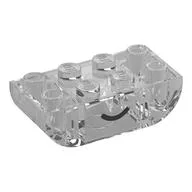 Brick Curved Inverted 2 x 4 Double, Curved Line (Smile) Print, Trans-Clear