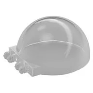 Windscreen 6 x 6 x 3 Dome with Dual 2 Fingers, Trans-Clear