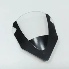 Windscreen 7 x 6 1/2 x 2 Motorcycle with Black Border Print, Trans-Clear