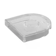 Tile Round 2 x 2 Half Circle, Trans-Clear
