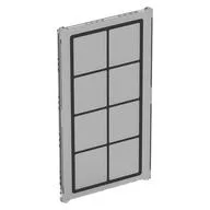 Glass for Window 1 x 4 x 6 with Black Lattice Print, Trans-Clear