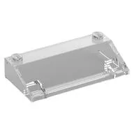 Brick Sloped 33° 3 x 6 No Inner Walls, Trans-Clear
