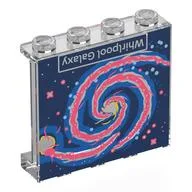 Panel 1 x 4 x 3 with 'Whirlpool Galaxy' Print, Trans-Clear