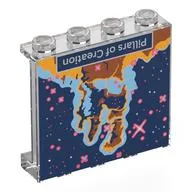 Panel 1 x 4 x 3 with 'Pillars of Creation' Print, Trans-Clear