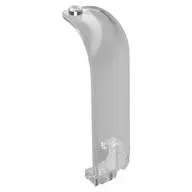 Panel 3 x 3 x 6 Corner Convex with Curved Top, Trans-Clear