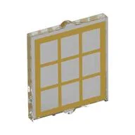 Glass for Window 1 x 2 x 2 Flat with Gold Lattice Print, Trans-Clear