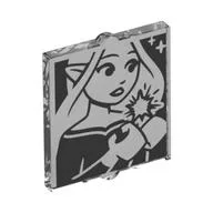 Glass for Window 1 x 2 x 2 Flat with Elves Mini-doll, Stars Print, Trans-Clear