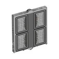 Glass for Window 1 x 2 x 2 Flat with Dark Bluish Grey Headlights Print, Trans-Clear