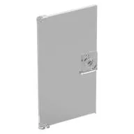 Door 1 x 4 x 6 Smooth with Chamfered Handle Plinth, Trans-Clear
