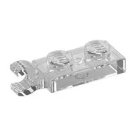 Plate Special 1 x 2 with Clip Horizontal on End, Trans-Clear