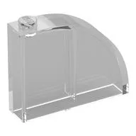 Brick Curved 1 x 4 x 2 2/3, Trans-Clear