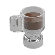 Equipment Stein/Cup with Reddish Brown Drink Pattern, Trans-Clear
