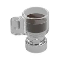 Equipment Stein/Cup with Dark Brown Drink Pattern, Trans-Clear