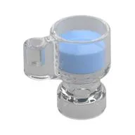 Equipment Stein/Cup with Bright Light Blue Drink Pattern, Trans-Clear