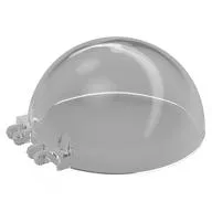 Windscreen 8 x 8 x 3 Dome with Dual 2 Fingers - 7 Teeth, Trans-Clear