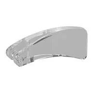 Animal Body Part, Fin 2 x4 with Handle, Trans-Clear