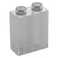 Duplo Brick 1 x 2 x 2 with Bottom Tube, Trans-Clear
